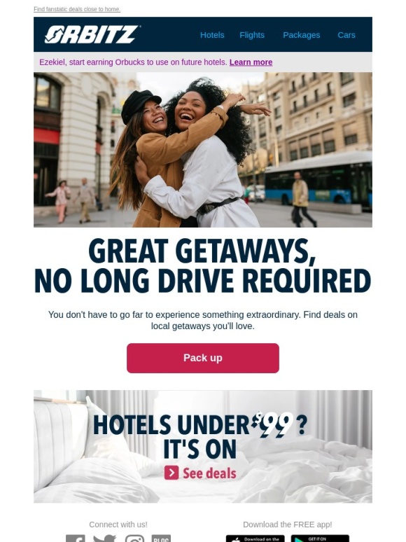 Orbitz - Local getaway deals inside! ?