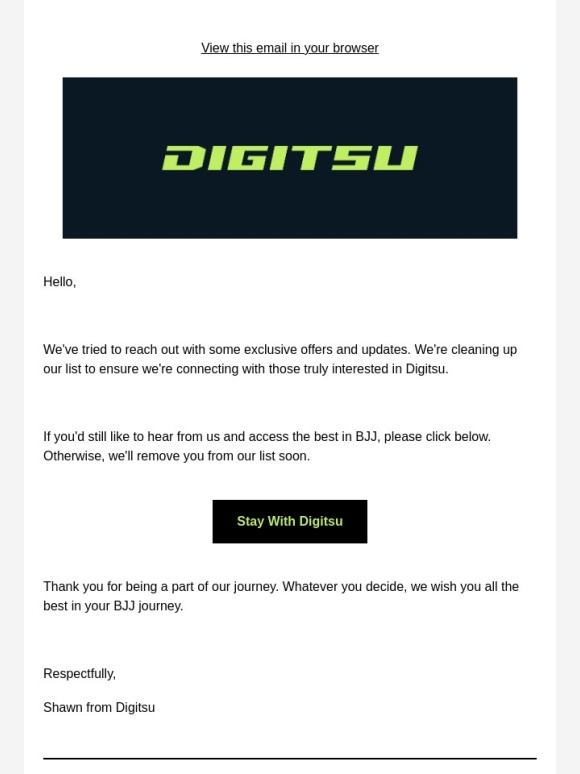 Digitsu - Last Call. We Hate to See You Go ?