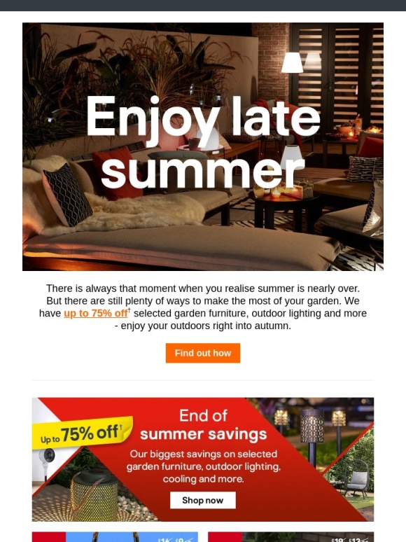 B&Q - Make the most of late summer