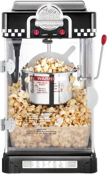 Great Northern Little Bambino Table-Top Retro Machine Popcorn Popper