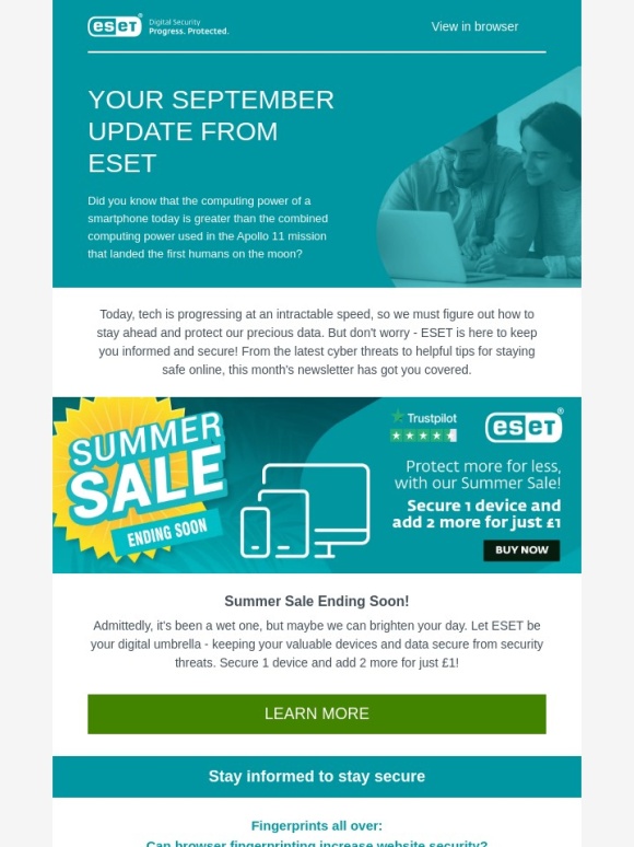 ESet - Stay informed to stay secure