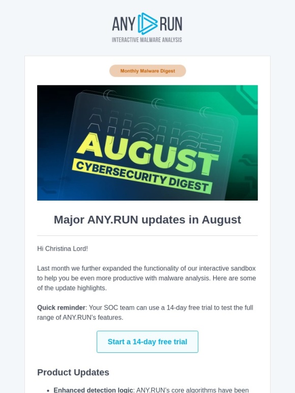 ANY - Fresh network rules,new config extractors,and other August updates