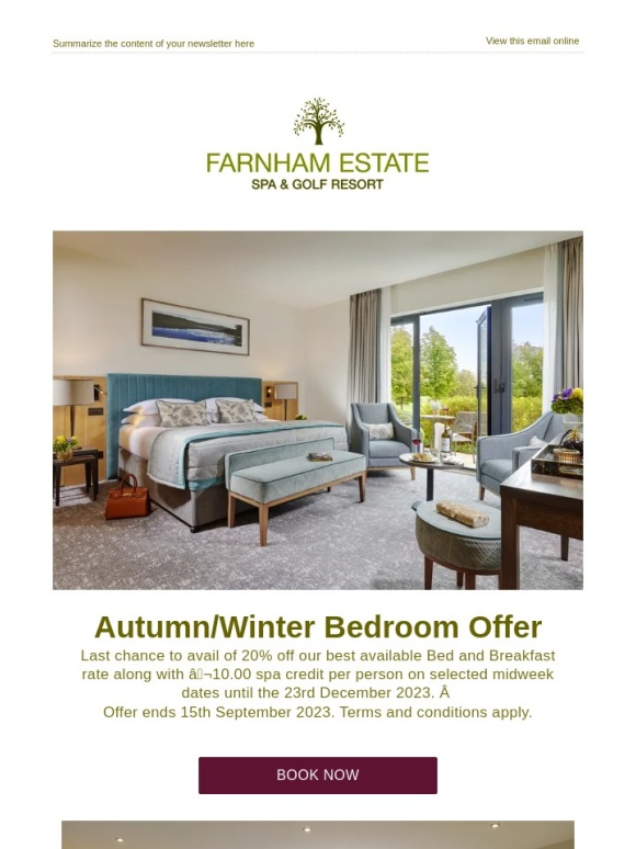 Farnham Estate - Autumn/Winter Offers - Book Now