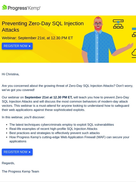 telerik - Learn How to Prevent Zero-Day SQL Injection Attacks | Join Our Webinar on September 21st