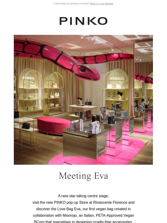 Pinko - The Love Bag Eva has arrived at Rinascente,Florence