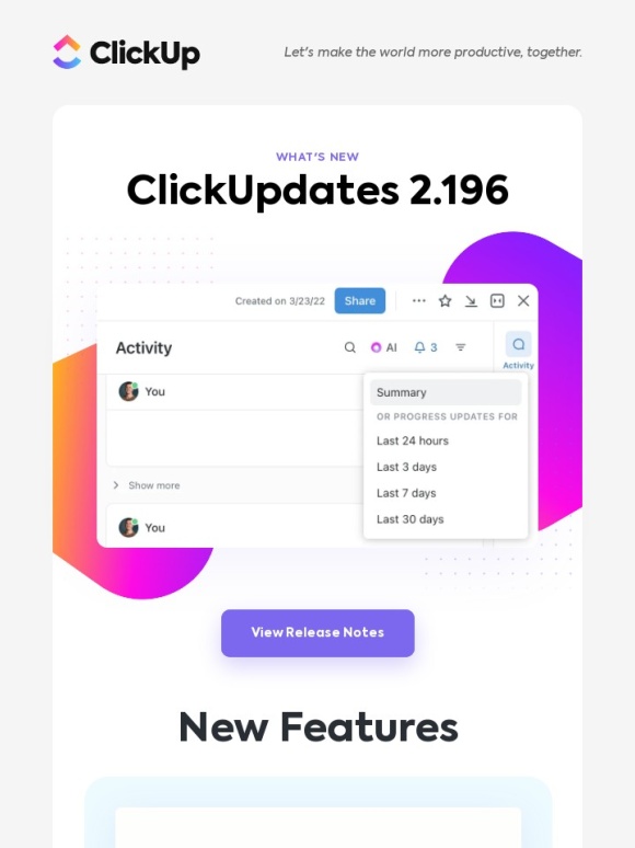 ClickUp - Summarize tasks & generate updates with ClickUp AI ?