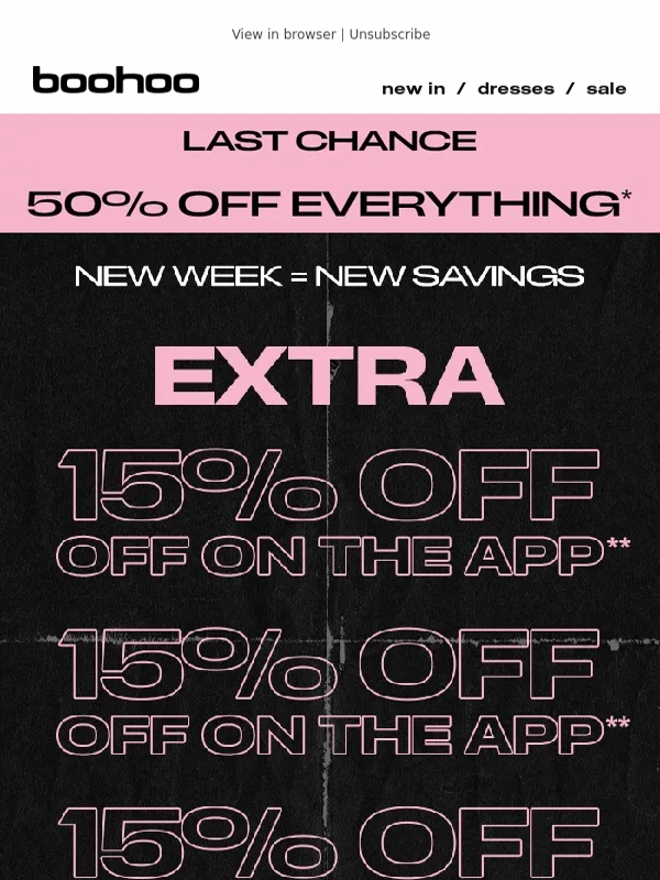 Boohoo - Your Extra Discount Ends At Midnight!