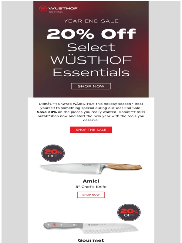 Wusthof - The Year End Sale is HERE ?