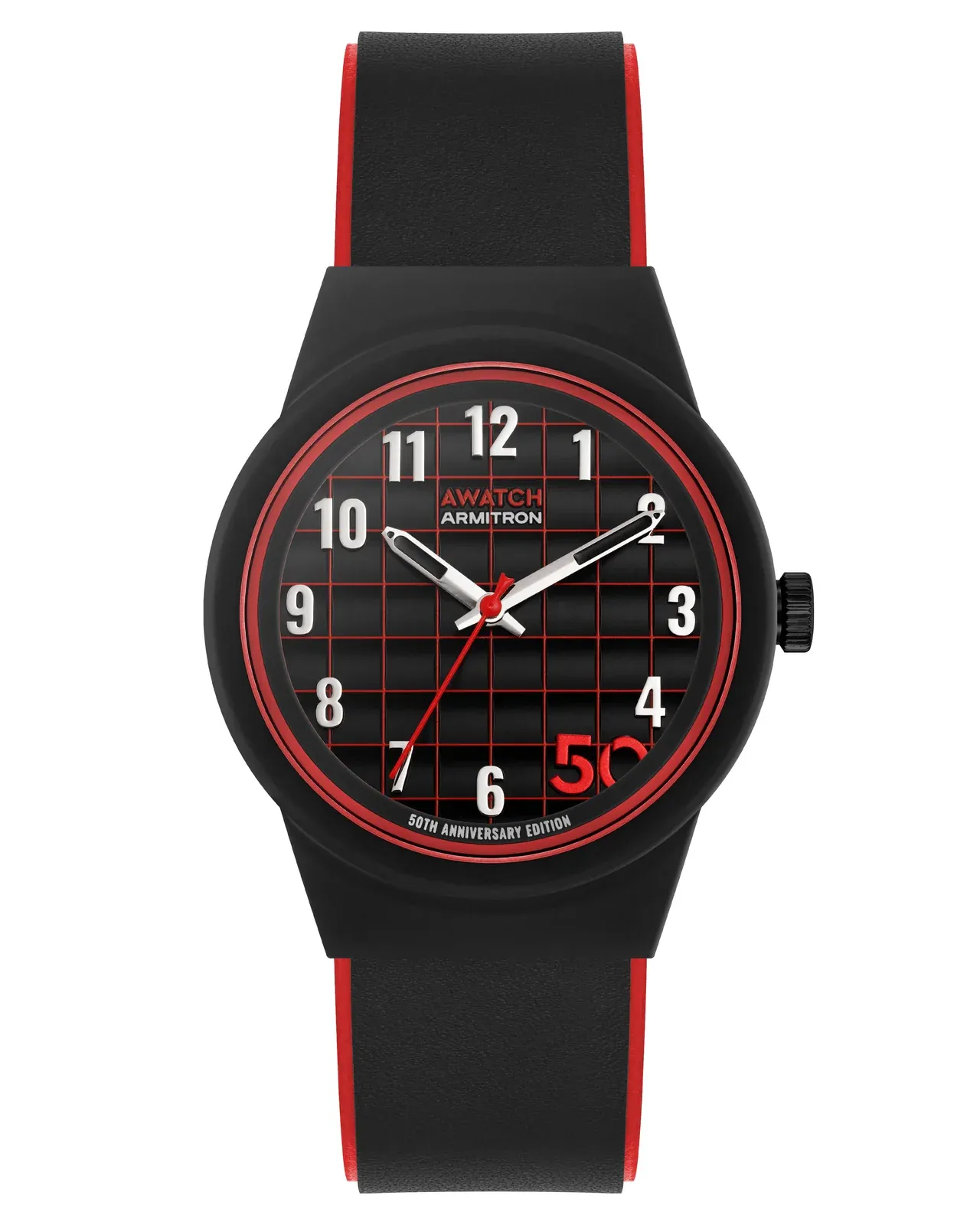 A-Watch 35.5mm, Black with Red