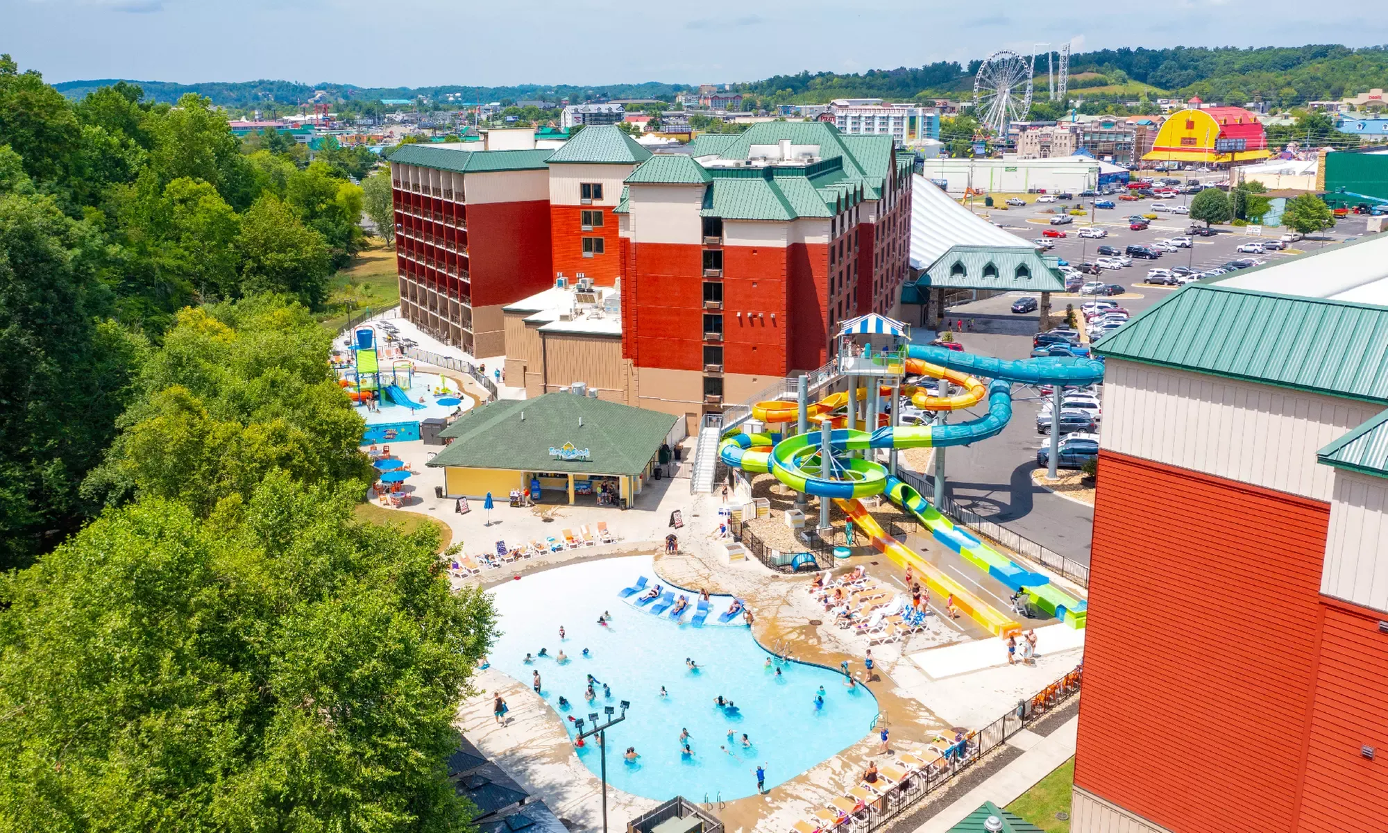 Hotel Stay at Country Cascades Waterpark Resort in Pigeon Forge, TN. Incl. Waterpark Access & two SkyLand Ranch Tickets!