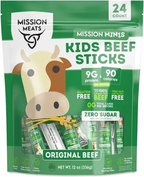 Mission Meats Kids Grass-Fed Beef Sticks