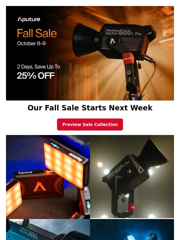 Aputure - Coming Soon: Up To 25% Off