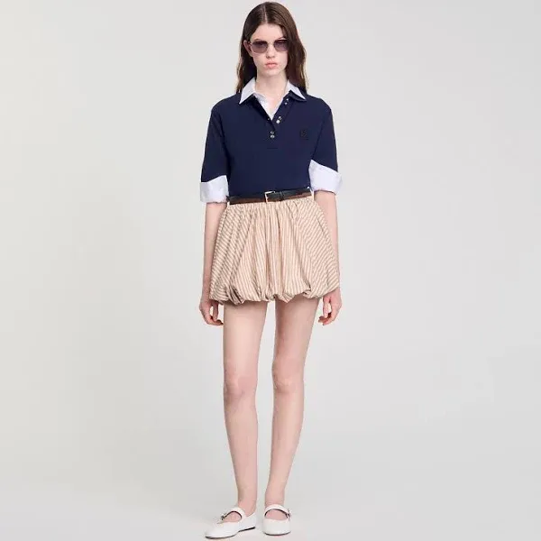 Sandro Women's Striped Bubble Skirt