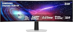 Samsung 49" Odyssey OLED (G93SC) Series Curved Gaming Monitor