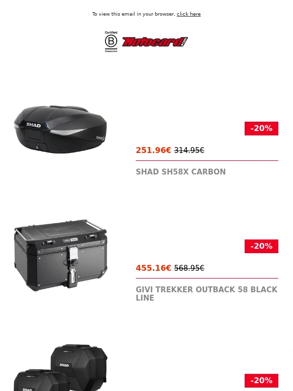 Motocard - ⏳ Last call: The LUGGAGE SPECIAL ends today ?