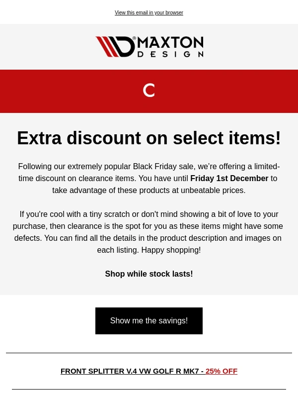 Maxton Design - Limited time discount on select items! ?