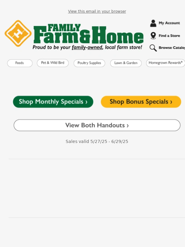 Family Farm and Home - June sales you will NOT want to miss ?