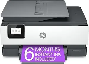 HP OfficeJet 8015e Wireless Color All-in-One Printer, 6 month Instant Ink trial included