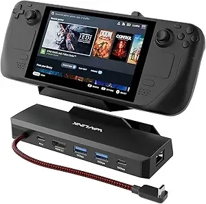 WAVLINK - Steam Deck Dock, 6-in-1 Docking Station, 4K@144Hz HDMI 2.1, 100W PD, 3X 10G USB 3.2, Gigabit RJ45