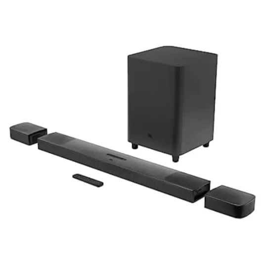 JBL Bar 9.1 channel soundbar system with surround speakers