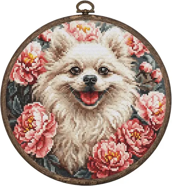 Luca-S Spitz Cross Stitch Kit with Hoop Included