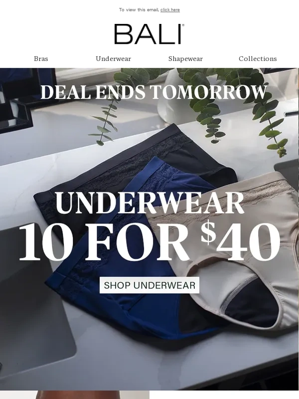 Bali Bras - 10 for $40 Ends Tomorrow!