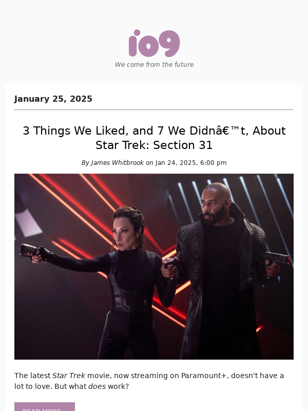 Gizmodo - 3 Things We Liked,and 7 We Didn’t,About Star Trek: Section 31