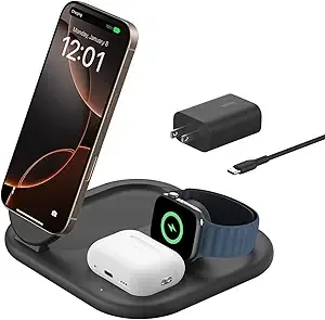 Belkin BoostCharge 3-in-1 Magnetic Foldable Wireless Charger