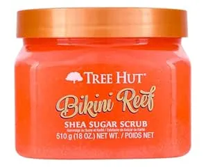 Tree Hut Bikini Reef Shea Sugar Scrub | Exfoliating Body Scrub Removes Dead, Dry Skin for a Soft & Hydrated Feel | Nourishing Essential Body Care | 18 fl oz.