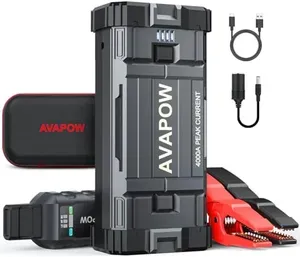 AVAPOW - Car Jump Starter, 4000A Peak Battery, Portable Booster Power Pack, 12V, LED Light