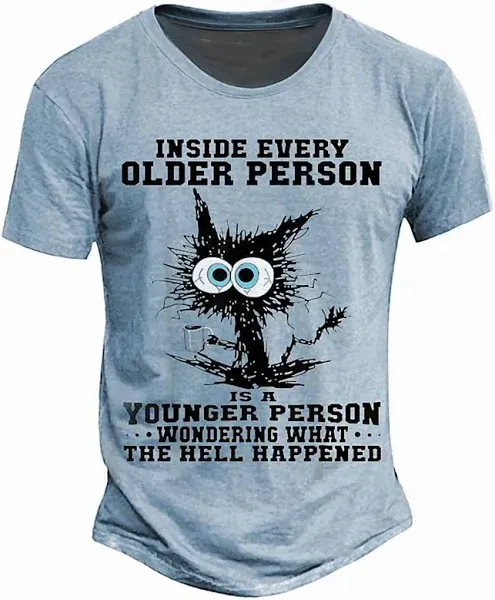 Men's Retro Vintage 3D Print Short Sleeve T-Shirt