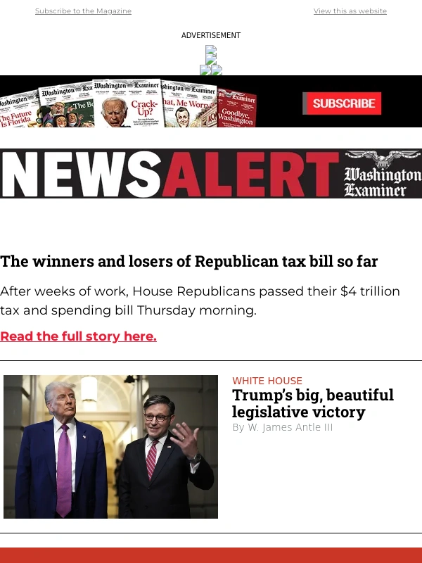 Washington Examiner - The winners and losers of the Republican tax bill so far