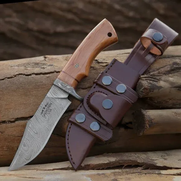 Shokunin USA Hunting Damascus Hunting Knives