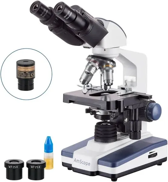 AmScope B120 Series Student & Professional LED Binocular Compound Microscope