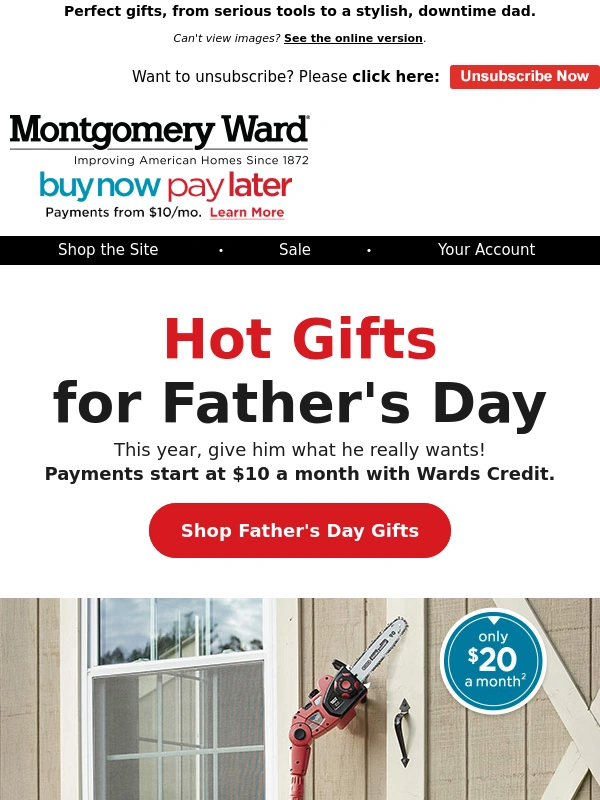 Montgomery Ward - Find Perfect Father’s Day Gifts for Every Type of Dad!