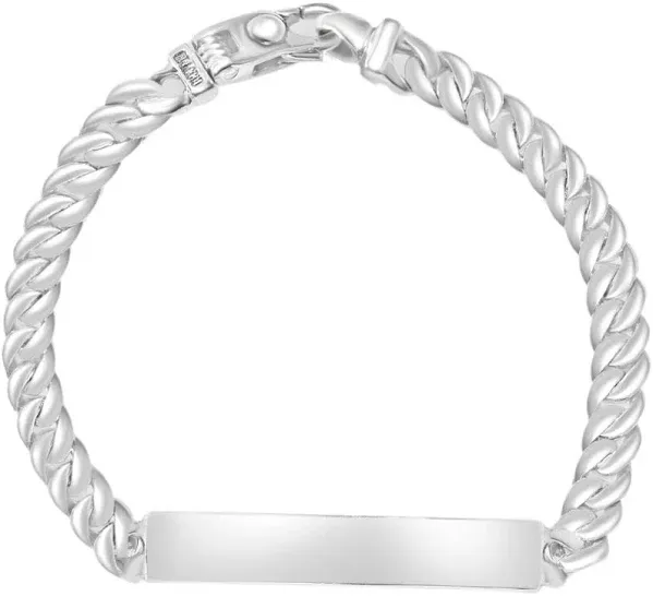 14K Gold or Platinum Men's Cuffed Link Bracelet