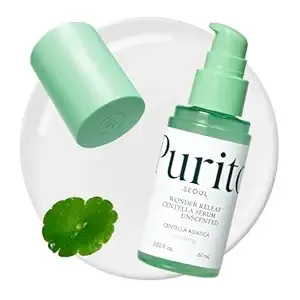 PURITO Centella Unscented Serum, Korean Centella, for All Skin Types, Ampoule, Soothing, Calming, Facial Serum for face, Vegan & Cruelty-Free, Korean Skin Care, 60ml 2fl.oz