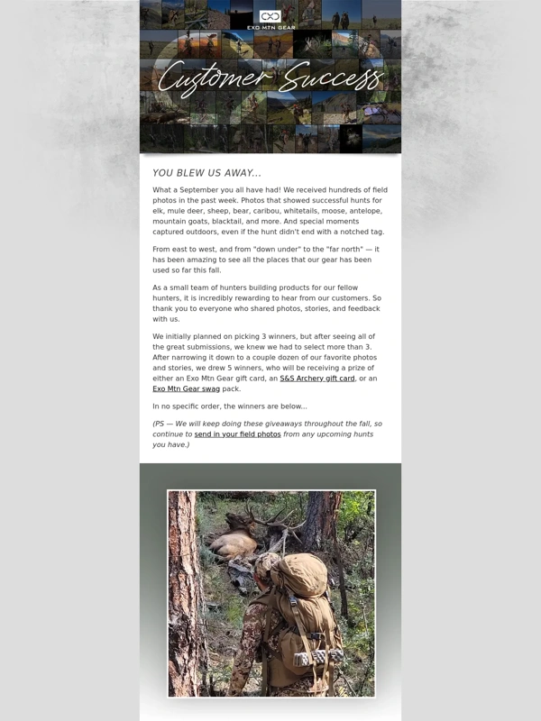 Exo Mtn Gear - Winners of the Field Photo Giveaway
