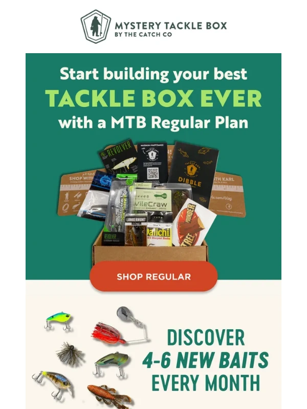 Mystery Tackle Box - Our most affordable plan,starting at $19.99