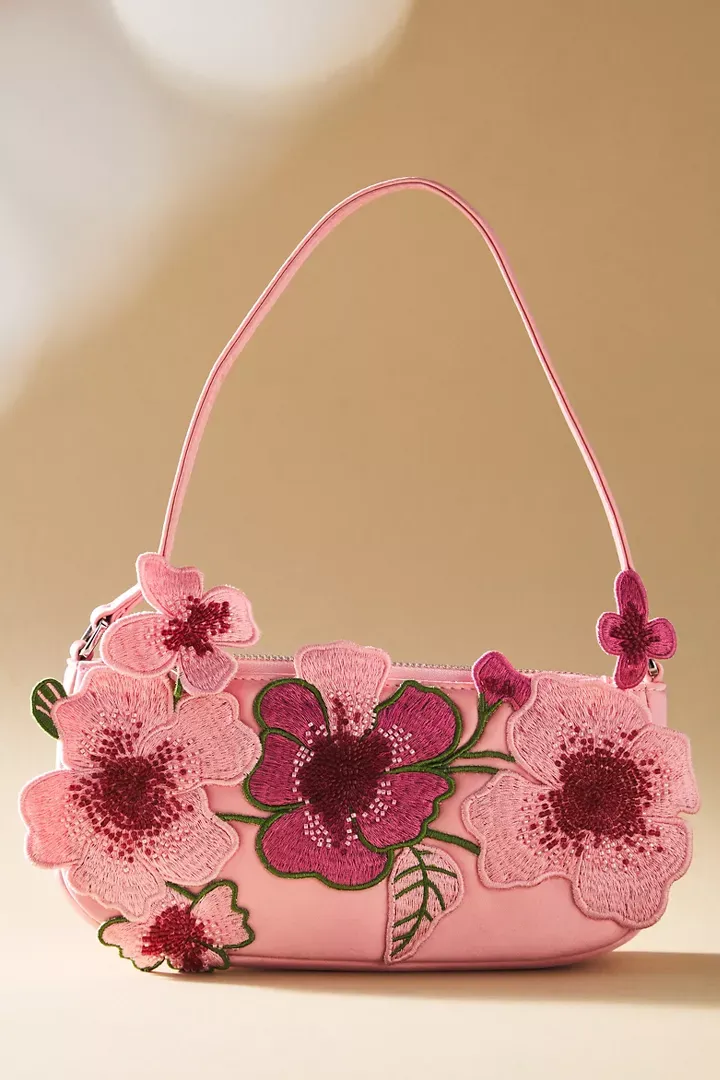 JW PEI Leona Bead-Embellished Floral Shoulder Bag