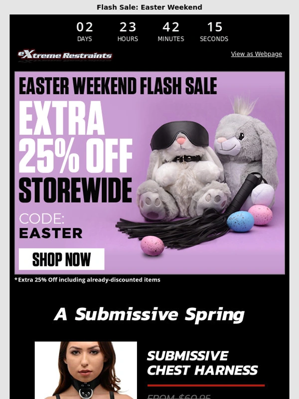 Extreme Restraints - ? This Weekend: Go Wild & Save!