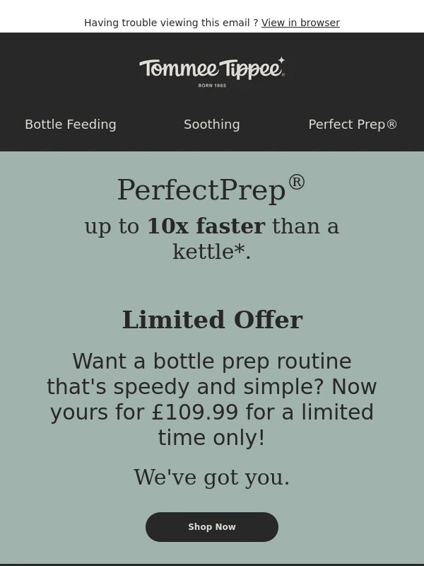 Tommee Tippee - Limited Time: PerfectPrep® Now Only £109.99