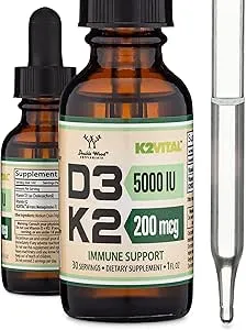 Double Wood Supplements Vitamin D3 + K2 Liquid Drops