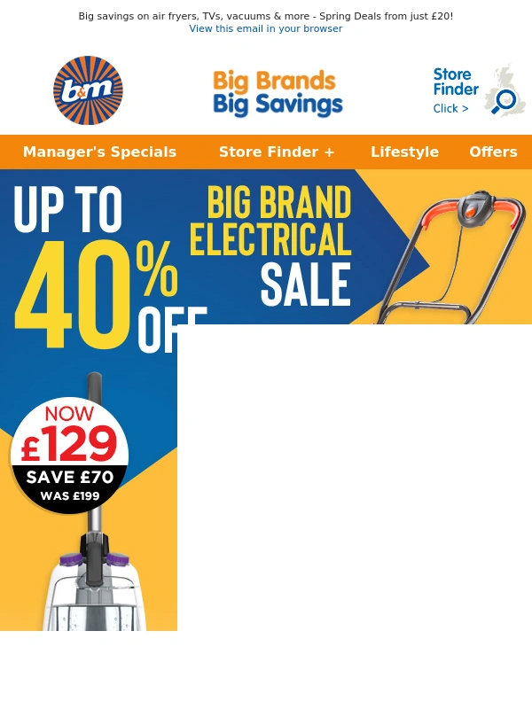 B&M - Massive Spring Savings on Your Favourite Electrical Must-Haves!