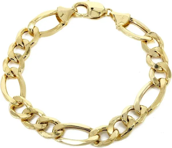 10k/14k Solid Figaro Gold Bracelet