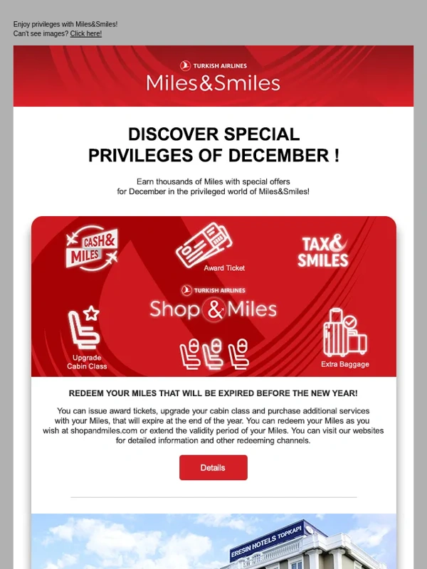 Turkish Airlines - Special offers for December?