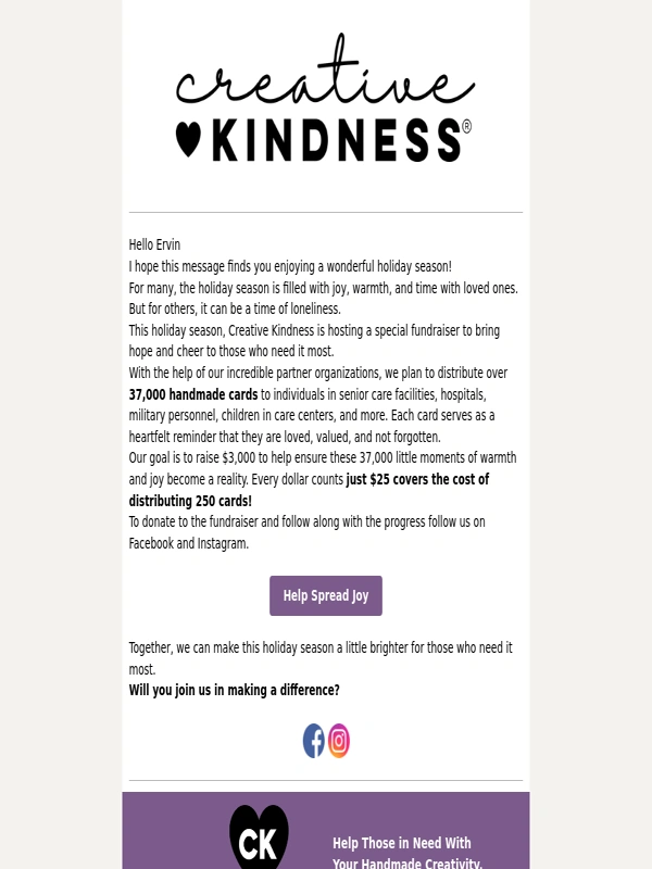 Scrapbook - Creative Kindness Holiday Fundraiser