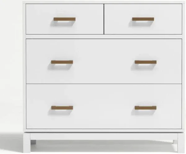 Crate & Kids Parke 36" Navy Blue Wood 4-Drawer Kids Dresser Chest