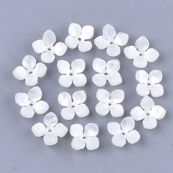 Cellulose Acetate Flower Bead Caps