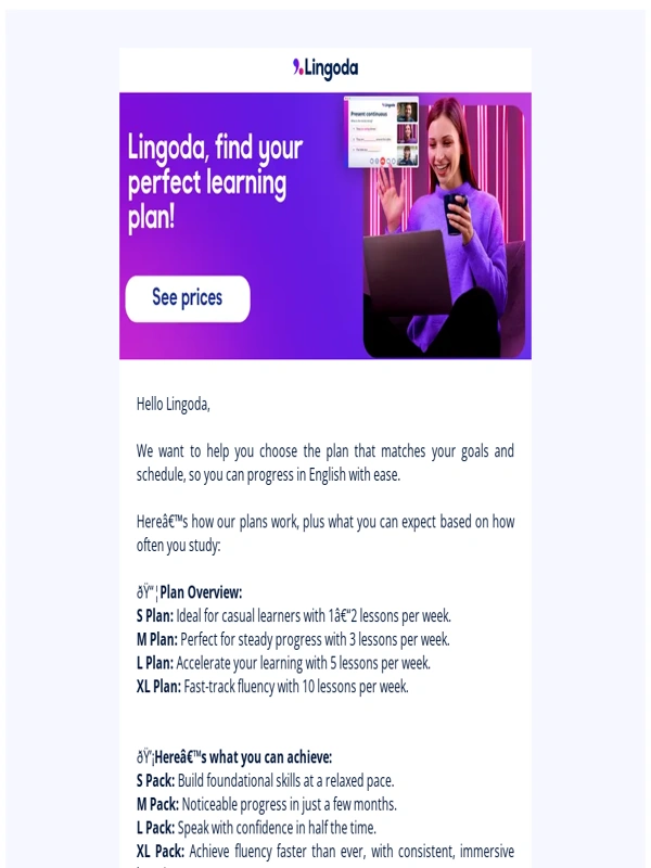 Lingoda - Lingoda,find your perfect English learning plan!